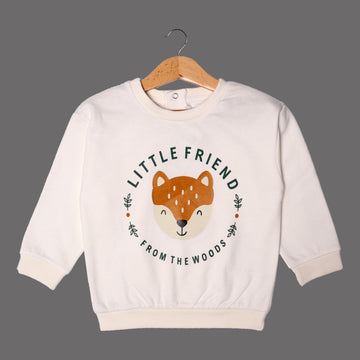 WHITE FOX LITTLE FRIEND PRINTED SWEATSHIRT FOR GIRLS